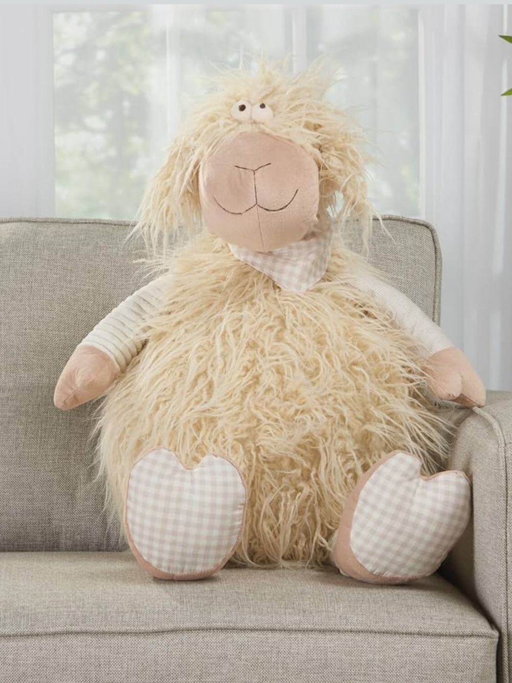 Mina Victory Plush Fluffy Lamb Stuffed Animal - Accents Pillow